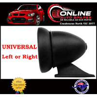 UNIVERSAL Classic Black Sports Side Mirror x1 ADJ Head Holden Ford Valiant