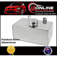 2L Windscreen Washer/Radiator Overflow Bottle Polished Silver Aluminium