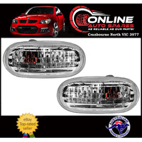 Side Guard Indicator Light Pair fit Mitsubishi Triton MK ML MN Clear repeater 
