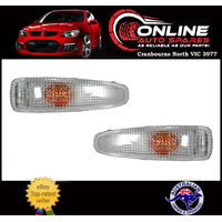 Side Guard Indicator Light Pair fit Mitsubishi Mirage 12-18 Clear lamp turn