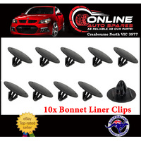 Bonnet Insulator Clip Kit x10 fit Toyota Landcruiser Prado 120 150 Series hood