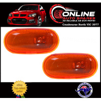 Side Guard Indicator Light Pair fit Mitsubishi Lancer CC CE Amber repeater lens lamp