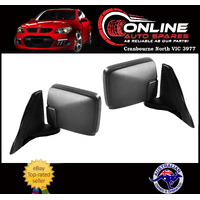 Door Mirror PAIR fit Mitsubishi Triton MK 96-06 Sail Mount All Black rear view
