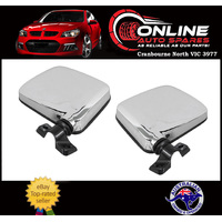 CHROME Door Mirror PAIR Suit Nissan Patrol GQ Ford Maverick 87-97 NEW rear view