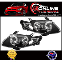 Headlight PAIR fit Ford FG G6 G6E Falcon XT MK F6 BLACK 2008-14 head light turbo