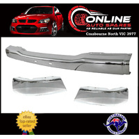 FRONT CHROME Bumper Bar KIT fit Holden Rodeo TF 93-97 Metal - Dipped Centre Type