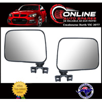 Door Mirror PAIR Manual Skin Mount fit Holden Rodeo TF NEW 2/97-2/03 Black rh lh