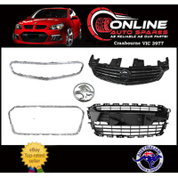 Front Grille + Chrome Surround +Badge Kit fit Holden Commodore VF SS SSV SV6 NEW