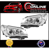 Chrome Headlight PAIR fit Holden Commodore VF 13-17 Evoke Type head light lamp