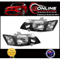 Headlight PAIR fit Holden Commodore VY SS SV8 02-04 Black head light lamp