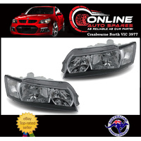 Headlight PAIR fit Holden Commodore VZ SV6 SV8 SVZ 04-06 Black head light lamp