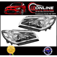 Black Headlight PAIR fit Holden Commodore VF 13-17 SS SV6 Calais head light lamp