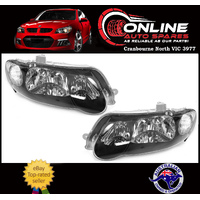 Headlight PAIR fit Holden Commodore VX VU SS Black Tear Drop QUALITY head light