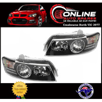 Headlight PAIR Holden Commodore VZ SS SSZ HSV 04-07 Black Projector head light