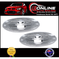 Clear Side Guard Indicators x2 fit Nissan X-Trail T31 07-14 flasher turn blinker