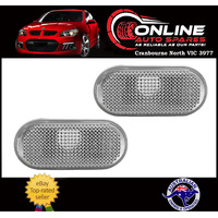 Guard Indicator PAIR Suit Nissan Navara D40 2005-15 CLEAR flasher turn blinker