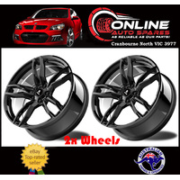 VF GTS Rapier Style Wheels x2 Gloss Black 20x8.5 5x120 Suit Commodore VB - VZ rim
