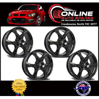 20" VF R8 Style Wheels Set x4 Gloss Black 20x8.5 5x120 Suit Commodore VB - VF rim