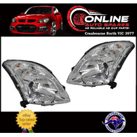 Chrome Headlight PAIR fit Suzuki Swift EZ RS415 04-2/11 STANDARD head light lamp