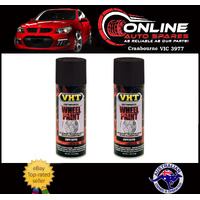 VHT Wheel Paint High Temperature Spray Paint Can x2 Satin Black SP183