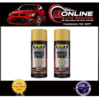 VHT Wheel Paint High Temperature Spray Paint Can x2 Matte Gold Flake SP193