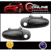 Front Outer Door Handle PAIR Black fit Toyota Corolla AE101/102 94-99 grab
