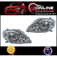 Headlight PAIR fit Toyota Corolla ZZE122R 10/2001-4/2004 head light lamp