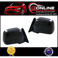 Door Mirror PAIR fit Toyota Landcruiser 80 Series MANUAL 90-98 Black 
