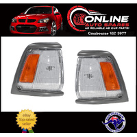 SILVER Front Indicator PAIR fit Toyota Hilux 8/88-8/91 RN85 RN90 LN85 LN86 YN85