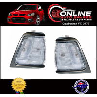 SILVER Front Indicator PAIR fit Toyota Hilux 9/91-8/97 RN85 RN90 LN85 LN86 YN85