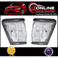 Front Corner Light Parker / Indicator PAIR GREY Trim fit Toyota Hilux 91 -97