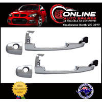 Front Door Handle PAIR LEFT +RIGHT Chrome fit Toyota Hilux 05-11 W/Key Hole grab