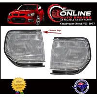 Front Corner Park Light PAIR Suit Landcruiser 80 Series Sahara CHROME 90-98