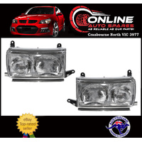 Headlight PAIR Suit Toyota Landcruiser 80 Series 90-94 SAHARA ADR head light
