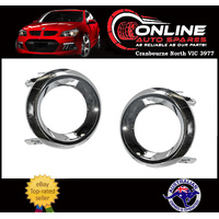 Fog Light Surround PAIR - CHROME fit Toyota Prado 150 SERIES 13-17 plastic