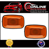 Side Guard Indicator Light Pair fit Toyota LANDCRUISER 100 Sr's AMBER lens turn