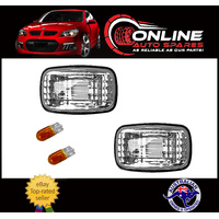 Holden Commodore VP VQ VR VS VT Side Guard Indicator Light Pair CLEAR repeater