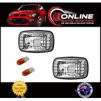 fit Toyota LANDCRUISER 100 Sr's Side Guard Indicator Light Pair CLEAR  lens