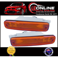 Front Bumper Bar Indicator PAIR Suit Subaru Impreza LX GX 93-00 GC GF Amber turn