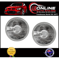 SEMI-SEALED H7 Headlights PAIR 7" Round Universal fit Holden Ford 